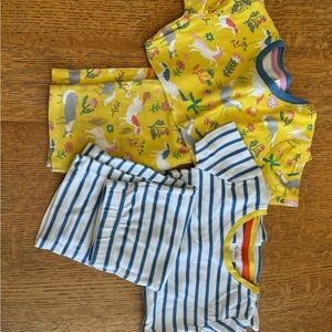 Yellow Dinosaur and Striped Baby Outfits